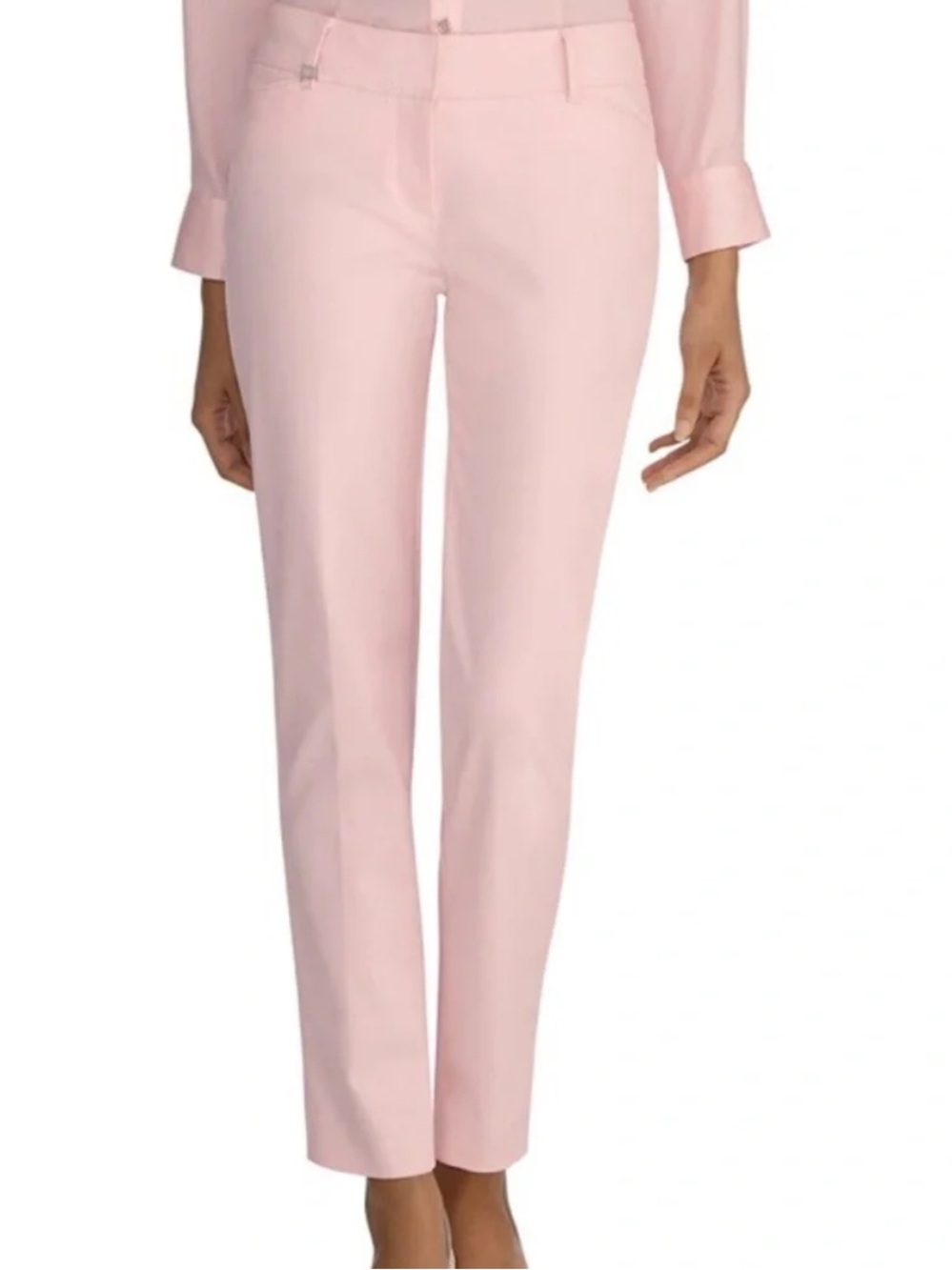 White House Black Market Perfect Form Slim Ankle Pants Pink Size 0R